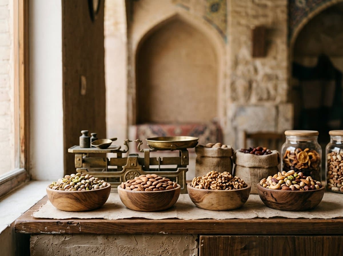 آجیل روی پیشخوان آجیل‌سرای ویتامین